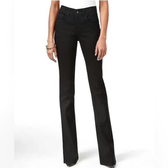 Style & Co Black Boot Leg Denim Jean Bootcut High Rise Classic Stretch Fit 12 - Picture 1 of 14